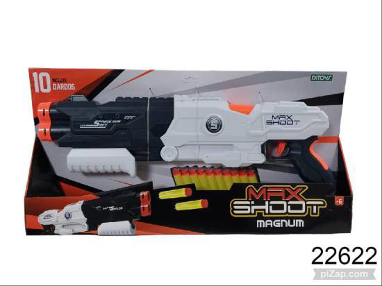 Imagen de PISTOLA LANZA DARDOS MAX SHOT MAGNUM 45 CM 6.25